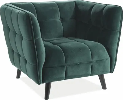 Zdjęcie produktu dla Fotel do salonu CASTELLO VELVET 1 zielony