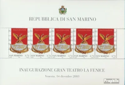 Produktbild von Briefmarken San Marino 2003 Mi 2119Klb Kleinbogen (kompl.Ausg.) postfrisch Theaterwappen