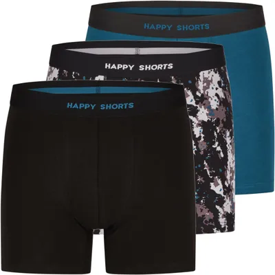 Produktbild von Happy Shorts Herren Retro Boxer 3-Pack Jersey - Camouflage - Dragonfly - Größe M