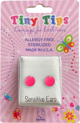Produktbild von Studex Sensitive Tiny Tips Chirurgenstahl Ohrstecker mit Emaille in pink