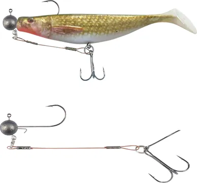 Produktbild von Balzer Shirasu Hechtsystem mit Jighead - Jigkopf + Stingerhaken, Gewicht / Länge / Hakengröße:20g - 6.5cm - Gr. 5/0