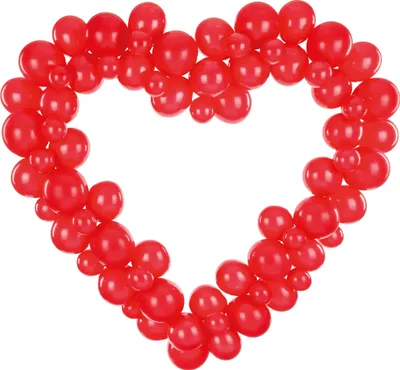 Produktbild von Ballongirlande in Herzform 166x160cm Rot