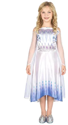 Produktbild von Klassisches Kostüm weiß Elsa Frozen - Die Eiskönigin 2 Mädchen 5-6 Jahre (109-126 cm))