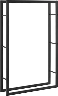 Zdjęcie produktu dla Metalowa konstrukcja do przechowywania drewna, stabilna, o wymiarach 150 x 100 x 25 cm, do użytku wewnątrz i na zewnątrz