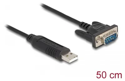 Image de Delock 66461 DELOCK Adapterkabel USB 2.0 Typ-A St zu 1 x Seriell 50cm