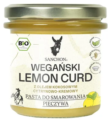KREM CYTRYNOWY LEMON CURD BEZGLUTENOWY BIO 160 g - SANCHON