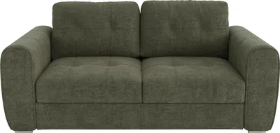 Produktbild von Schlafsofa mit Matratze 3-Sitzer - Stoff - Grün - Liegefläche 140 cm - Matratze 22 cm mit Memory Schaum - BOLIPO