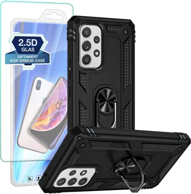 Produktbild von Armor Outdoor Hülle mit 9H Displayglas Displayschutz für Samsung Galaxy A53 5G – Farbe: Schwarz