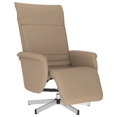 Image de Fauteuil inclinable avec repose-pieds cappuccino similicuir