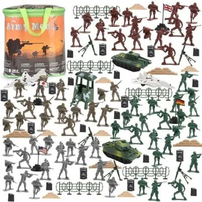 Imagen del producto de Juego de 250 figuras de soldados de juguete "Legermann"
