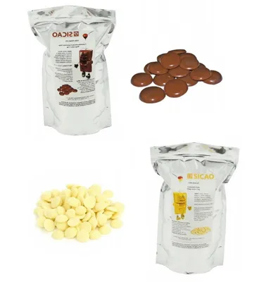 Obrázek produktu pro Mléčná a bílá čokoláda pro čokoládovou fontánu 2x1KG fondue