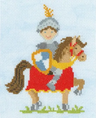 Produktbild von Bothy Threads Kreuzstich Stickpackung "Das Rittermärchen", Zählmuster, JUMP3, 11x15cm