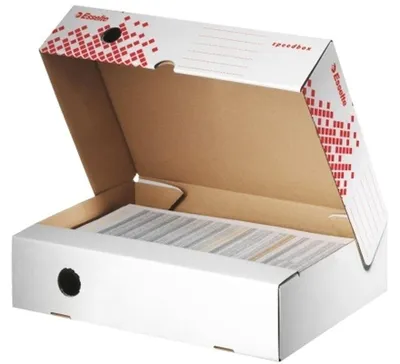 Image de Speedbox Esselte, Rouge, Blanc, A4, 180 g, 80 x 350 x 250 mm