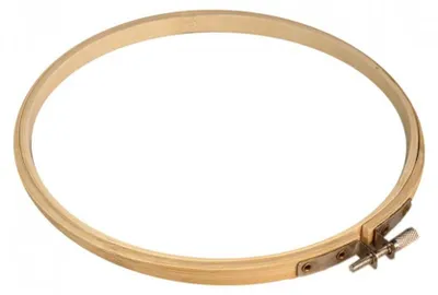 4 Stickrahmen rund Stickring Holzstickrahmen Holzstickring natur, 15 cm
