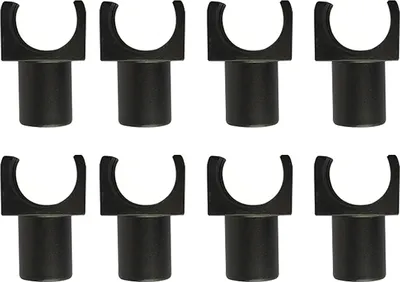 Produktbild von Rollstuhl Sitzschiene Ersatzteil, 7/8" Rohrdurchmesser, 2 Stück, universell passend für Standard-Rollstühle und Transportstühle, robustes Kunststoffmaterial