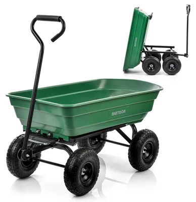 Image de Chariot de jardin 3-en-1 avec fonction basculante et grande capacité de chargement