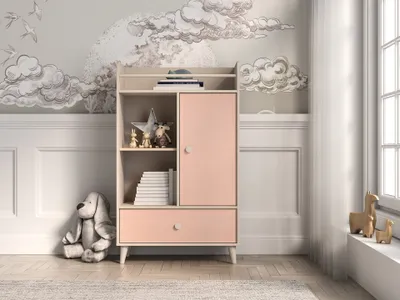 Obrázek produktu pro Komoda do dětského pokoje OLIVIA - béžová / růžová