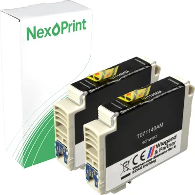 Produktbild von Druckerpatrone kompatibel zu Epson C13T07114H schwarz Stylus SX200, Epson Stylus SX205, Epson Stylus SX210, Epson Stylus SX215