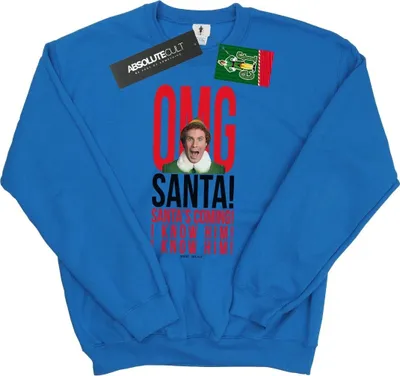 Produktbild von Elf - "OMG I Know Him" Sweatshirt für Herren BI22367 (XL) (Königsblau)