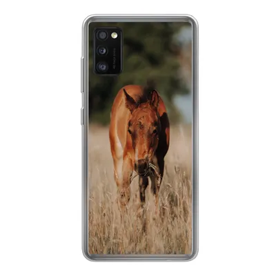 Produktbild von MuchoWow® Handyhülle Schutzhülle Hülle für Samsung Galaxy A41 Pferd - Sonne - Landschaft Silikon Softcase Handy Hülle - Mobiltelefon