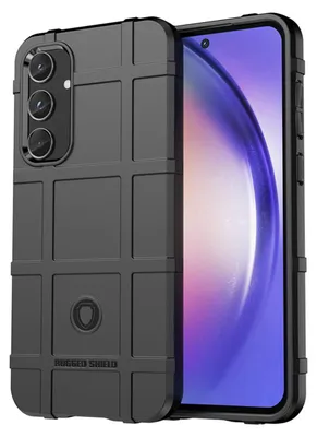 Productafbeelding van MobyDefend Hoesje - Geschikt voor Samsung Galaxy A55 - Rugged Shield TPU Backcover - Zwart
