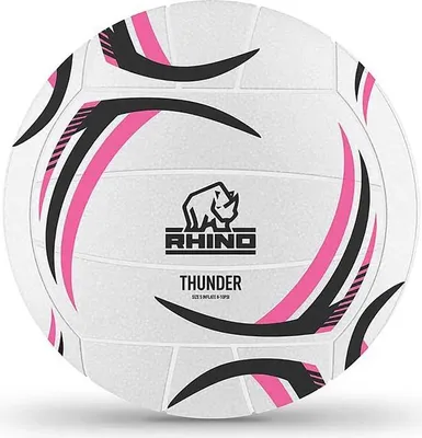 Produktbild von Rhino Rugby Thunder Moulded Netballball Weiß 5 Weiß 5