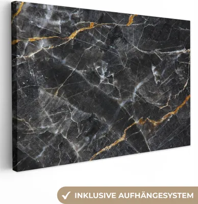 Produktbild von OneMillionCanvasses® - Leinwandbilder - 150x100 cm, Marmor - Limone - Muster, Wandbilder Kunstdruck Wanddekoration