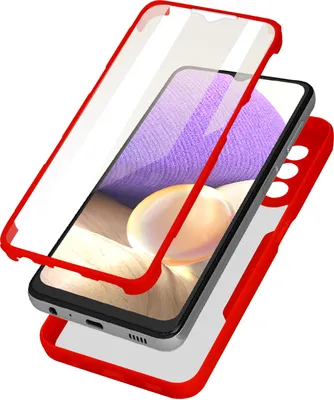 Obrázok produktu pre Avizar, ochranné puzdro so silikónovým nárazníkom pre Samsung Galaxy A32 5G, červené