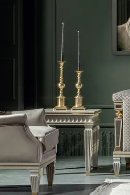 Immagine prodotto di Tavolino bianco, tavolino da divano, tavolo, soggiorno, mobili, metallo, tavoli, design moderno