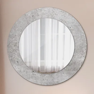 Produktbild von Ø60cm Modern Spiegel - Wandspiegel Wandmontage- Schlafzimmer - Grau Beton