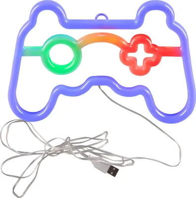 Produktbild von Neon-Gamepad für Kinder, LED, 3W, USB-A, Batteriebetrieb (3xAA), Neon Polux