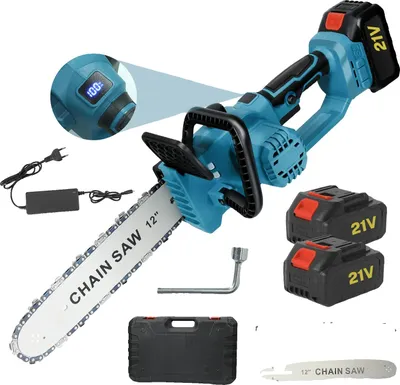 Immagine prodotto di Motosega, motore brushless da 2200 W, lubrificazione automatica, con 2 batterie