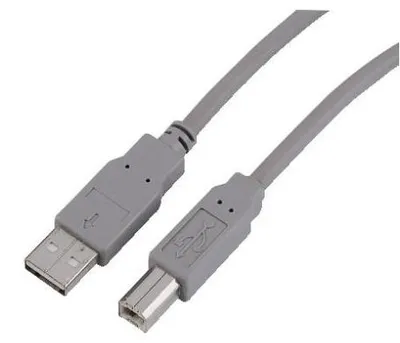 Produktbild von USB 2.0 Kabel, USB-A Stecker > USB-B Stecker (grau, 0,5 Meter)