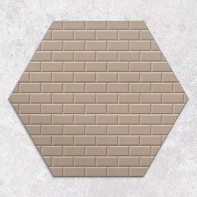 Produktbild von Glas-Herdabdeckplatten Glaskeramikkochfeld-Abdeckung Spritzschutz Glas hexagon 40 cm farbige Ziegel