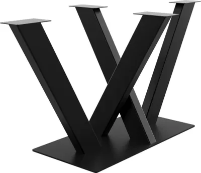 Produktbild von MetaloPro Zentrale Spider Tischgestell, Stabile Metall Tischbeine für Esstisch, Moderne Schwerlast Stahlkonstruktion, Elegante Schwarze Tischkufen mit Bodenschonern, Perfekt für Wohnzimmer oder Büro