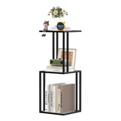Produktbild von Eckregal mit 3 Ablagen Standregal Eckregal Holzregal Pflanzenregal Bücherregal