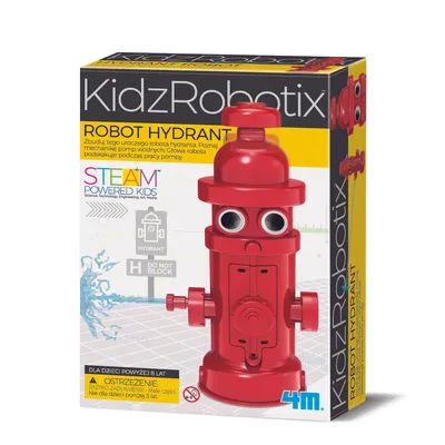 Productafbeelding van 4M Hydrantrobot, set voor techniek, mechanica, 8 jaar en ouder, rood