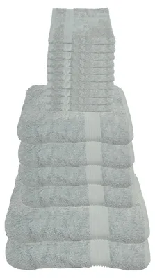 Produktbild von Julie Julsen Handtuch Set Silber,Set:16 tlg. 2 Bade- 4 Handtücher 10 Waschhandschuhe
