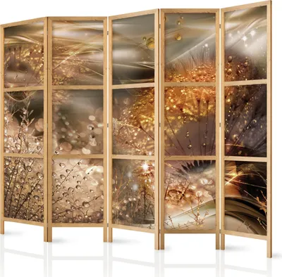 Zdjęcie produktu dla Parawan japoński Kwiaty 225x172 cm 5-częściowy wielokolorowy
