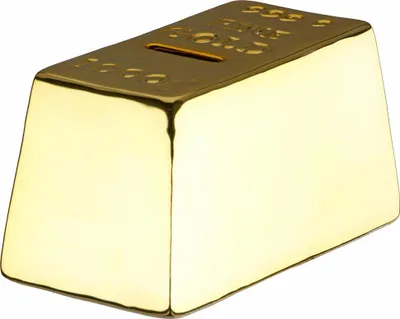 Immagine prodotto di Gilde Spardose Goldbarren, Sparschwein, Sparbüchse, Münzdose, Keramik, 62536