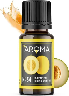 Produktbild von myAROMA flavour drops – Honigmelone 10ml, zuckerfrei, kalorienfrei & vegan, natürliches Aroma ohne künstliche Farbstoffe für Backen und mehr, Nr. 34