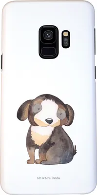 Produktbild von Mr. & Mrs. Panda Samsung Galaxy S9 Handyhülle Hund Entspannen - Weiß - Geschenk, Hundeglück, Handy Schutzhülle, Smartphone Hülle, Sprüche, Cover, Liebe, Schwarzer, Süß