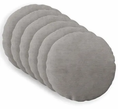 Productafbeelding van vidaXL Kussenhoezen, 6 stuks, HEERLEN, lichtgrijs, Ø 30 cm, cordura