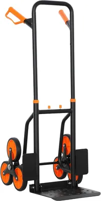 Produktbild von Sackkarre Treppensteiger klappbar Transportkarre Stahlrahmen bis 120 kg Orange