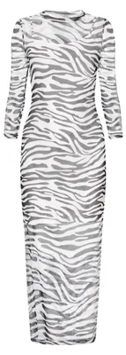 Produktbild von VANJA damen kleid - weiss schwarz, M