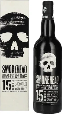 Image de Smokehead 15 Years Old Islay Single Malt Whisky Limited Edition 43% Vol. 0,7l en boîte cadeau