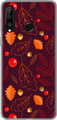 Produktbild von MuchoWow® Handyhülle Schutzhülle Hülle für Telefoonhoesje Huawei P30 Lite Muster - Herbst - Laub - Mädchen - Kinder - Kinder Silikon Softcase Handy Hülle - Handyhülle
