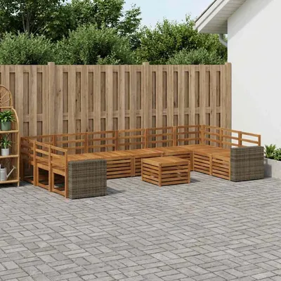 Produktbild von Möbel Outdoor-Sofagarnitur 11 pcs Natur Massivholz AkazieGartensofas - Gartensofas c2055