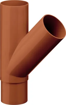 Produktbild von INEFA Abzweiger Fallrohr 45 Grad, PVC DN50/50 Braun Rohrabzweiger Dachrinnenzubehör, einfache Montage,  Germany