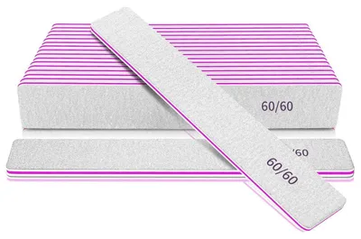Immagine prodotto di Lima per unghie in gel, grana 60/60, lima professionale per unghie in acrilico